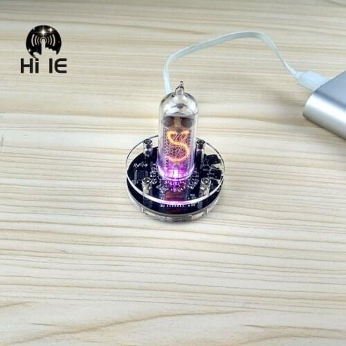 IN-14 Glow Tube Clock 1-bit Integrated IN14 Glow Tube Clock Seven-color RGB LED Nixie Clock No Tubes