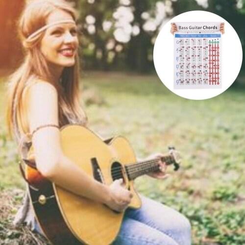 1 Pcs 4 String Guitar Chart Guitar Chord Diagram Bass Diagram Guitar Fingering Chord Exercise Diagram B0I1