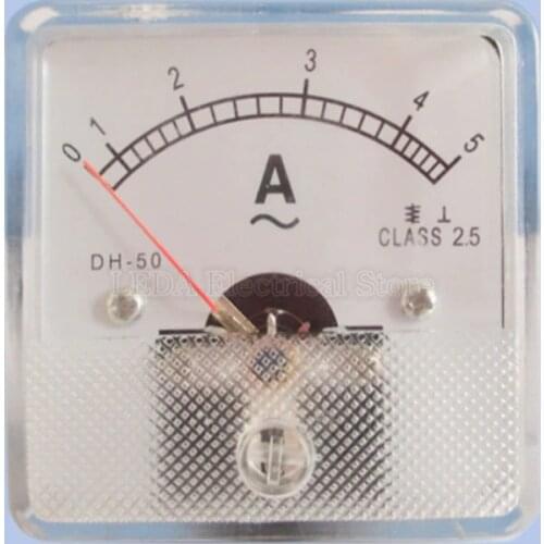 1Pcs DH-50 AC Ammeter 1A 2A 3A 5A 10A 15A 20A 30A 50A 75A 100A 150A 200A 250A 300A Analog Pointer meter Current meter