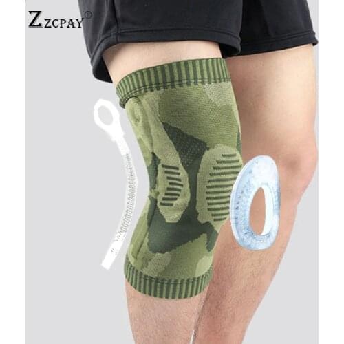 1PCS Outdoor Running Fitness Offroad Basketball Football Volleyball Applicable Silicone Spring Breathable Sports Knee Pads