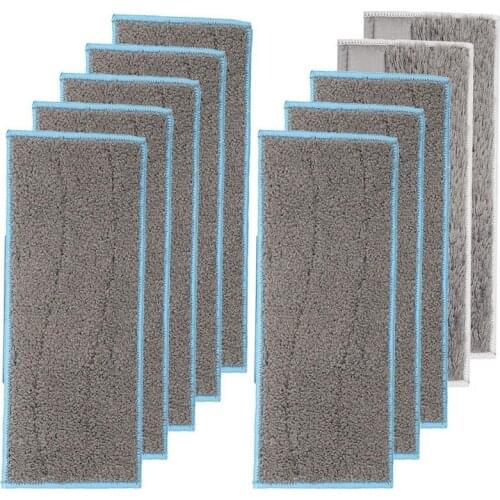 10-Pack Washable & Reusable Mop Pads, Mopping Pads Replacement for IRobot Braava Jet M Series M6 (6110) Robot Mop