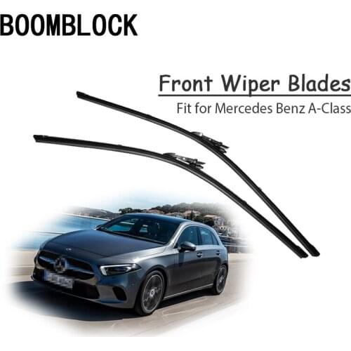 BOOMBLOCK 2pc Car Windshield Rubber Wiper Blades Arm Kit For Mercedes Benz A Class W176 W169 W168