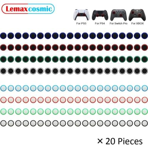 20 Piece Silicone Joystick Grip Caps Controller Thumb Stick Cover Case For Sony Playstation DualSense Dualshock 4 5 PS4 PS5