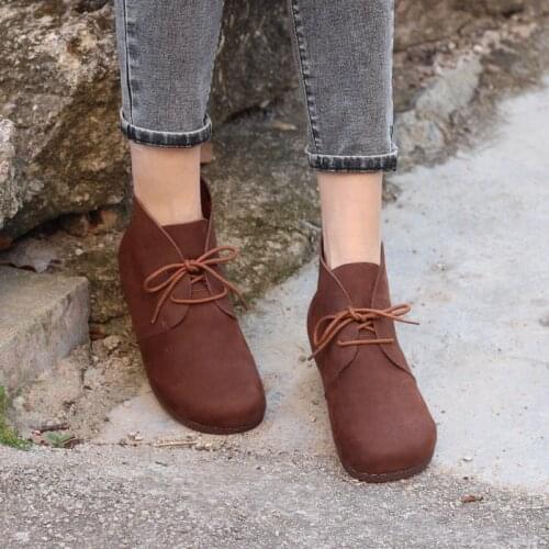 2011 Spring Womens Shoes Ankle Boots Round toe Lace up Woman Ankle Boots 100% Genuine Leather Womens Boots Autum