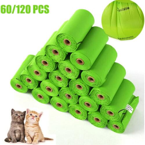 4/8 roll Pet Poop Bags Pick Up Garbage Bag Pet Environmental Garbage Bag Degradable Material Mini Toilet Dog Products Dog
