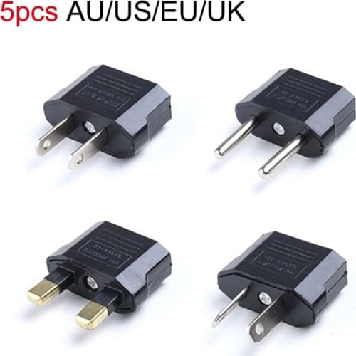 5pcs Power Plug Converter Travel Adapter EU US AU Jack to AU US EU Plug Adapter Electrical Socket
