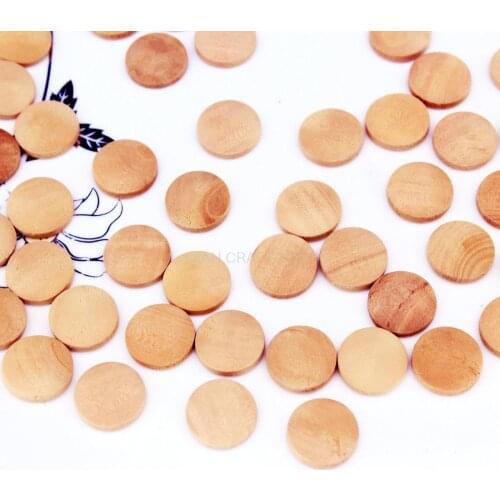 800pcs 12mm Real Sealed Wood Round Gemstone Cabochon natural light brown color unvarnished