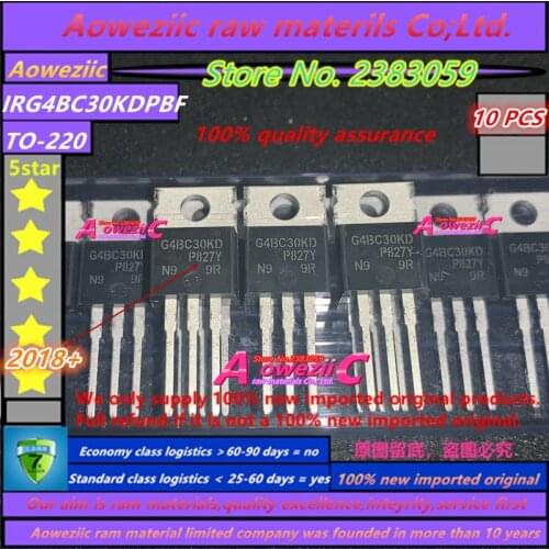 Aoweziic 2018+ 100% new imported original IRG4BC30KDPBF IRG4BC30KD G4BC30KD TO-220 MOS field effect tube 28A 600V