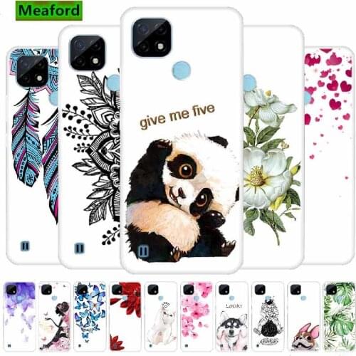 For Realme C21 Case Transparent Soft TPU Silicone Phone Case Cover For OPPO Realme C20 C12 C15 C17 Case Realme C 21 Cute Fundas