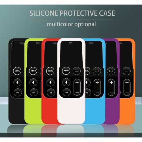 Colorful Silicone Protective Case Cover Skin for Apple TV4 4th 4K Gen Siri Remote Control Waterproof Anti Slip Dust Cover