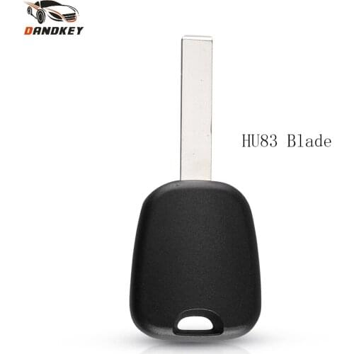 Dandkey Transponder Chip Car Remote Key Case Shell Fob Cover For Peugeot 307 For Citroen C2 Key Auto HU83 Groove Blade No Logo