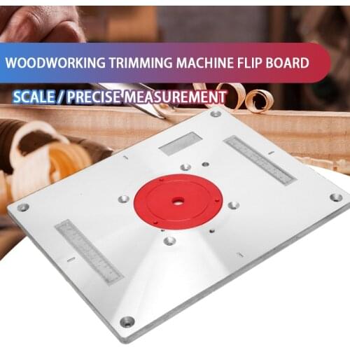 Woodworking Slotting Wood Milling Guide Multifunction Aluminum Router Table Insert Plate 300x235x95 Trimming Machine Flip Plate