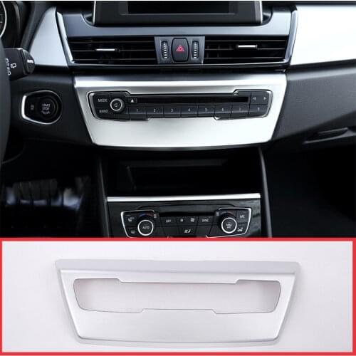 For BMW 2 Series F45 F46 218i 2015-2017 Car Accessories 1 Pcs Silver ABS Chrome Center Console Panel Cover Trim