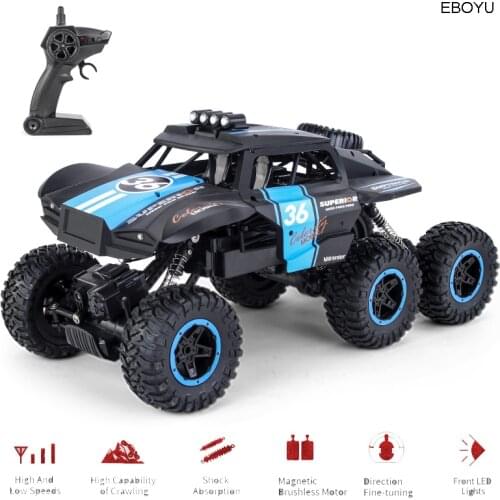 JJRC Q101 RC Truck 2.4Ghz 6WD 1:12 Monster RC Car All Terrain Controlled Climbing Car Vehicle Buggy Crawler Toy Gift for Kids