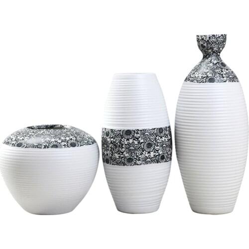 Nordic style Simple Ceramic vase Home Decorations indoor Insert flower arrangement dining table geometric Accessories