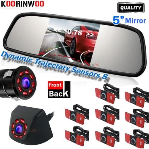 Koorinwoo Original visible Dynamic trajectory Parking Line Car sensor system with camera Front 4 Distance radar detector For Car