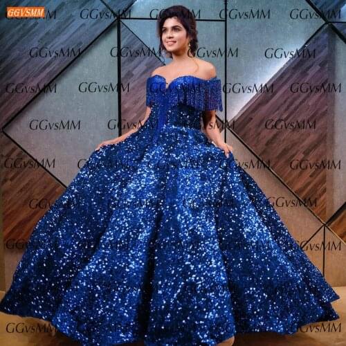 Royal Blue Evening Gowns Lace Up Arabic 2021 Robe De Soirée De Mariage Women Reflective Dresses Party Custom Made Abendkleider