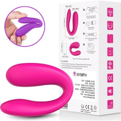 G-Spot Vagina Anal Massager Clitoris Stimulation Bullet Vibrator Sex Toys U Shape Vibrators for Woman Dual Vibrating for Couple