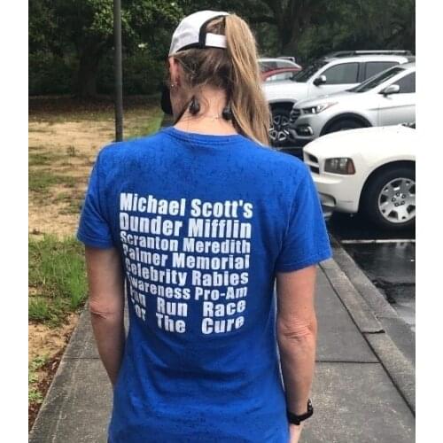 HAHAYULE-JBH Michael Scott Fun Run T-Shirt Unisex The Office TV Show Funny Tee Dunder Mifflin Shirt