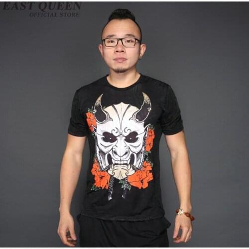 Tattoo Mens Tshirt 2019 Summer Bloody Ogreish Japanese Style T Shirt Black White Men Tops Short Sleeve Tattoo T-Shirt FF2183