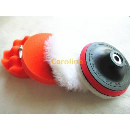 Fixmee 5Pcs 5" High Gross Polishing&Buffer Pad Set +M10 Drill Adapter For Car Polisher