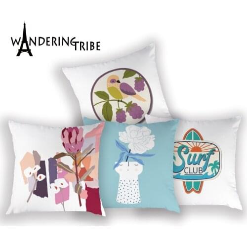 Abstract Pattern Throw Pillow Case Colorful Life Cushion Cover Sofa Print Home Decoration Pillows Cases Double Sided Living Room