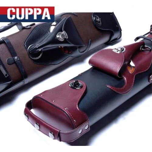 New Cuppa 2 Butts 4 Shafts Pool Cue Case 6 Holes Bull Head Style Red Brown Colors Two Options Billiard Accessories China 2017