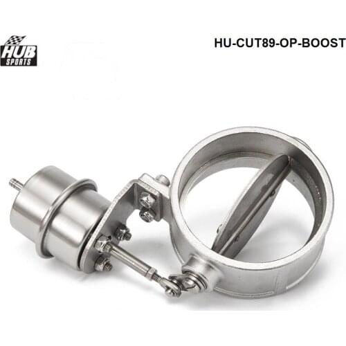 NEW Boost Activated Exhaust Cutout / Dump 89MM Open Style Pressure: about 1 BAR HU-CUT89-OP-BOOST