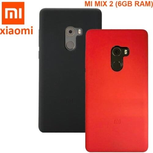 Original Xiaomi mi mix 2 case cover Genuine Liquid silicone Fiber mi mix2 back cover xiaomi mi mix 2 case 5.99" 6GB luxury cases