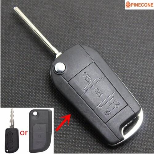 PINECONE for CHANGAN CX20 CX30 BENGBENG MINI ALSVIN V3 V5 ZHIXIANG Key Case 3 Buttons Uncut Left Blade Modified Remote Key Shell