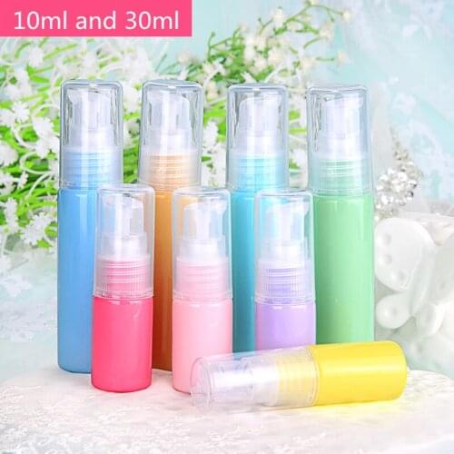 50 X 30ml Plastic Cream Lotion Pump Bottle Macaron Color Small Plastic Refillable Cosmetic Container Bottle for Lotion Travel