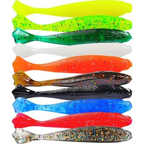 10pcs/lot Fishing Lure Soft Bait Artificial Shad Minnow Crankbait Wobblers Rubber Bass Carp Fishing Tackle Swimbait