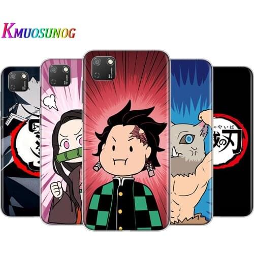 Transparent Cover Anime Demon Slayer For Honor 9 9S 9A 9C 9X 9N 9i V9 10 10i 10X X10 Lite Pro Shockproof Phone Case