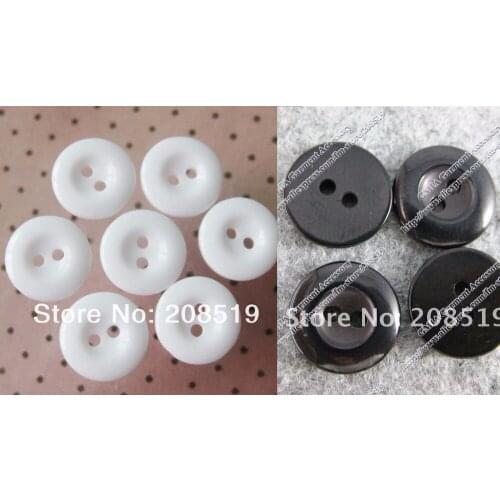 NBNNAL white color & black color shirt buttons 12.5mm round 100pcs/lot sewing accessories