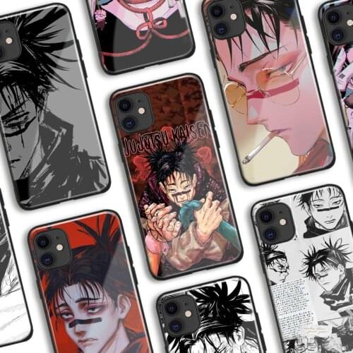 Choso Jujutsu Kaisen Anime Glass Soft Silicone Phone Case FOR IPhone SE 7 8 Plus X XR XS 11 12 Mini Pro Max Sumsung Cover Shell