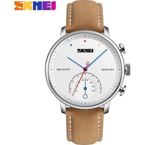SKMEI Business Quartz Watch Men Simple Watch Leather Strap Watches Fashion Waterproof Wristwatch Relogio Masculino 1399
