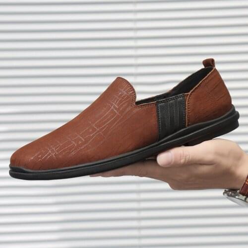 Genuine Leather Driving Shoes Men Casual Slip on Luxury Shoes High Quality Mens Loafers Fashion Oxford Business Formal Footwear