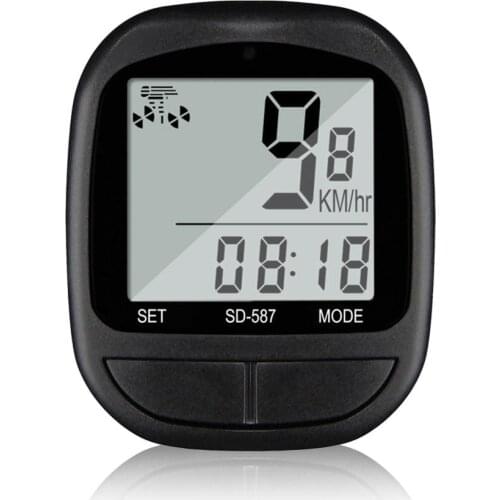 Bike Computer Wired Cycling Bicycle Computer Rainproof Waterproof Bicycle Speedometer Odometer LCD Display dropsh
