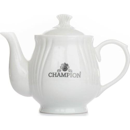 Bright White Porcelain Teapot 750 ml. You Will Brew Perfect Tea. Porcelain Teapot. Champion Printed