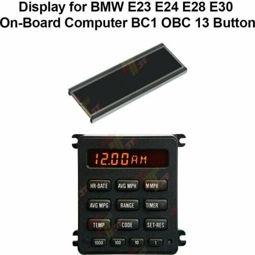New LCD for BMW E30 E28 318i 325e 325i 325is 325ix M3 Boardcomputer BC1 OBC 13 button Clock Pixel Repair Display