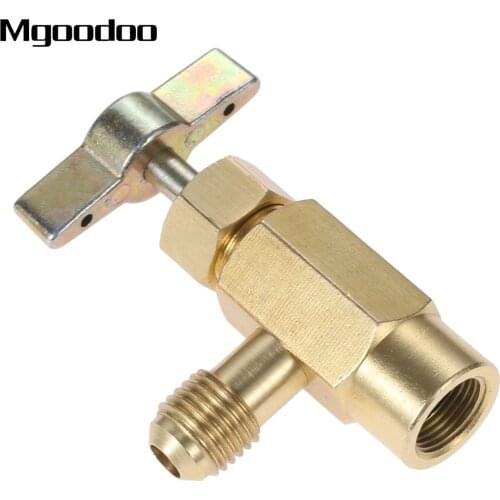 1Pc Brass R12 R22 R134a Can Taper Dispenser For Self-Sealing Can 7/16-28unf Thread AC Refrigerant Bottle Opener Valve