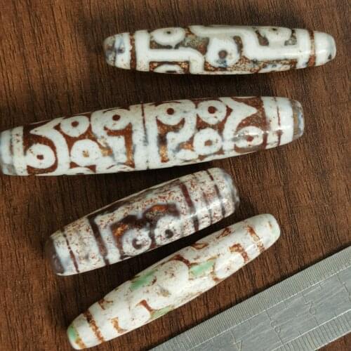 Wholesale Retail Natural Agate Dzi Beads White Brown Antiquities Loose Gemstones DIY Materials Mans Womans Jewelry Pendant