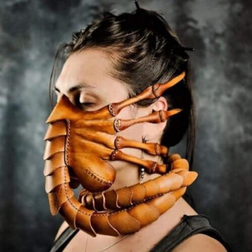 1 Pc Mens Masks Halloween Scorpion Mask Latex Alien Face Hugger Horror Party Face Cover Fancy UK Popular Fashion Masks Hot Sale
