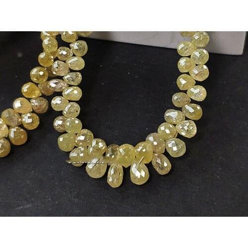 12pieces LOOSE BEADS yellow DROP FACETED wholesale 2.8-3MM for DIY jewelry necklace