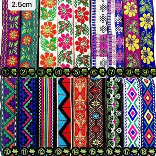 2.5cm ethnic style folk style nation style jacquard webbing,jacquard ribbon,garment ribbon,shoes ribbon,bag ribbon,QC1126A