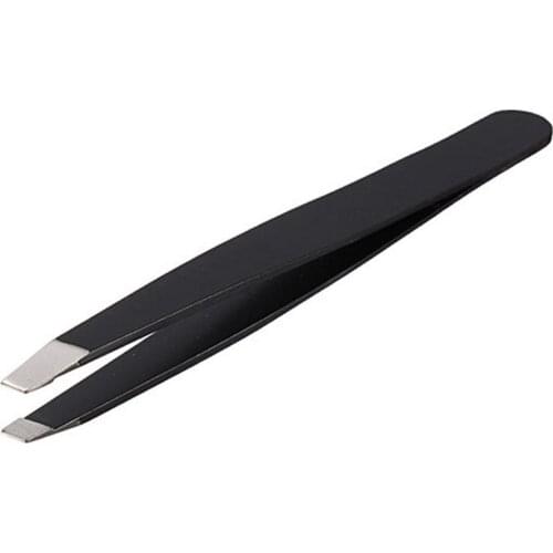 2pcs/lot Useful Professional Stainless Steel Slant Tip Hair Removal Eyebrow Tweezer Makeup for Women Beauty Tool wholesale