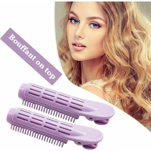 2pcs Sleeping Wave Fluffy Clips Charming Curler Volumizing Hair Hairdressing Wedding Styling Tools Root Roller No Heat Natural