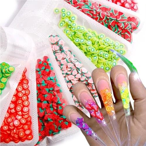 3D Polymer Slices Fruit Slices Slime Supplies Charms Slime Making Kit DIY Mud Particles Scrapbook Phone Case 10g/bag