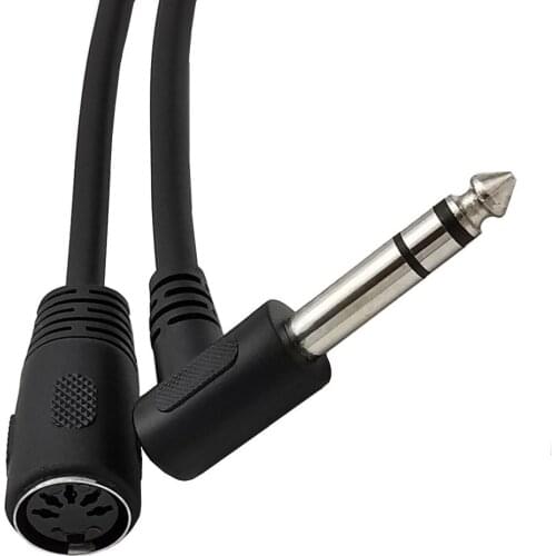 6.35 Audio Plug To MIDI 5-pin Electronic Organ Piano Audio Cable Audio Output Connected To Microphone, Speaker 0.2M
