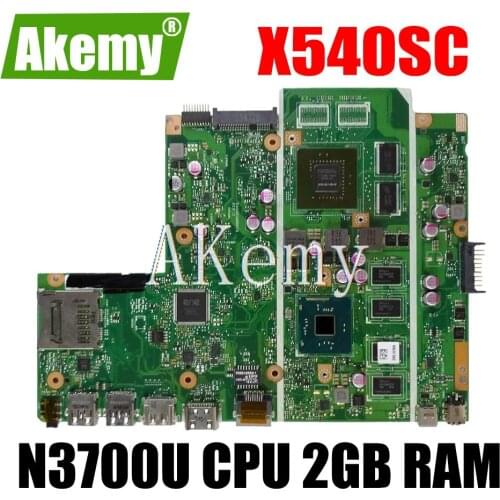 Akemy X540SC For Asus X540SC D540S X540S X540 Laotop Mainboard X540SC Motherboard W/ N3700U CPU 2GB RAM